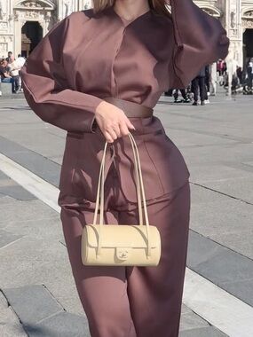 Womens brown blazer set